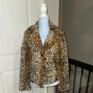 Leopard Print Fur Coat